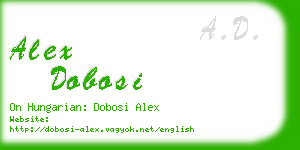 alex dobosi business card